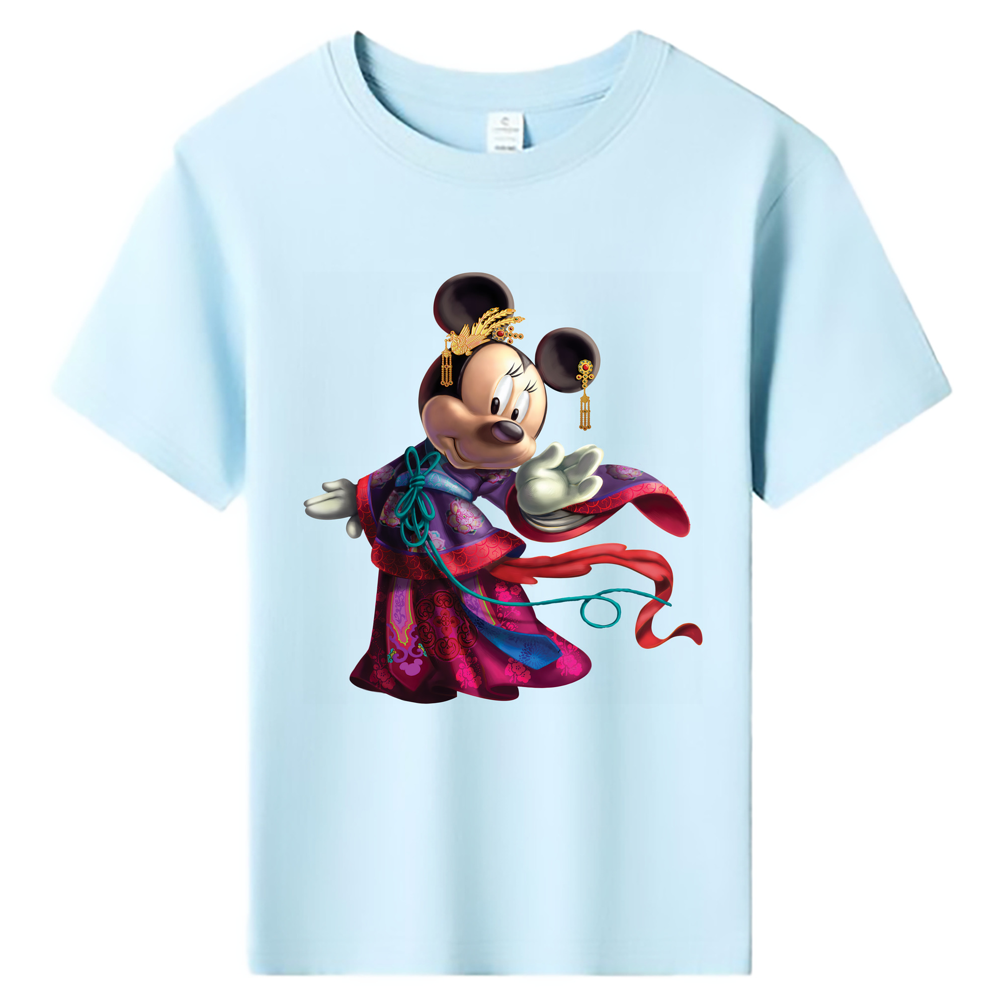 （画像用） ミッキーマウス Mickey Mouse 綿100％キッズTシャツ（フロントプリント）
